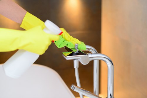 Commercial cleaning service for a Westminster office entrance