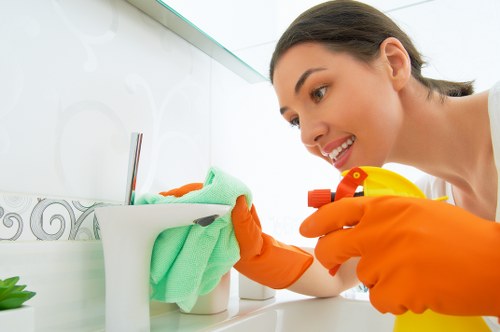 Professional Cleaner Westminster staff following safe cleaning practices